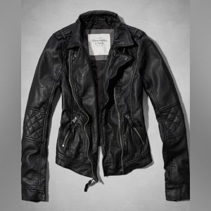 Abercrombie & Fitch Tatum Faux Leather Jacket Large